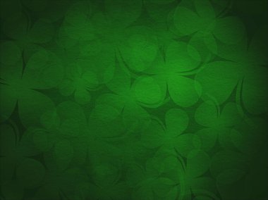 St Patrick's Day için yeşil yoncaları arka plan. 