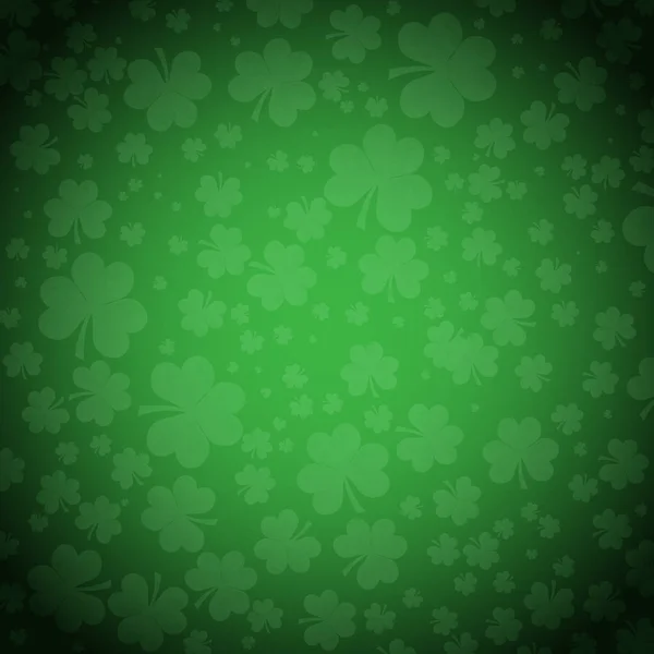 帕特里克节的绿色三叶草背景 — 图库照片