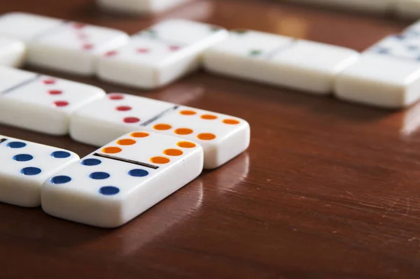 Dominos Tablero Juego Con Nadie — Foto de Stock