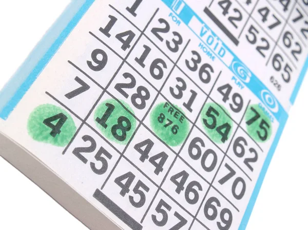 Una Tarjeta Puntuación Juego Bingo Con Nadie — Foto de Stock