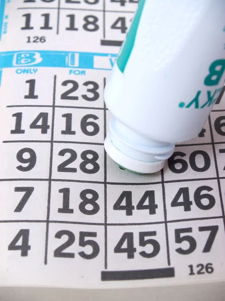 Una Tarjeta Puntuación Juego Bingo Con Nadie — Foto de Stock