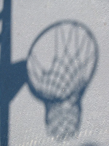 Schatten Eines Basketballkorbs — Stockfoto
