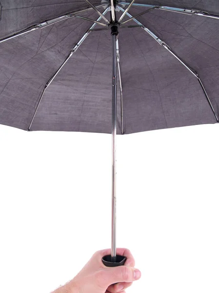 Person Holding Black Umbrella — Stock Photo, Image