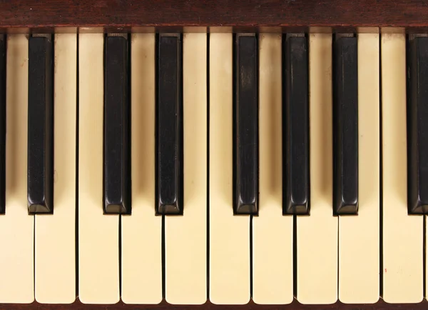 Starý Starožitný Klavír Pozadí — Stock fotografie