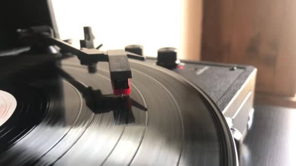 Vinyl Gramofon Stroj — Stock video