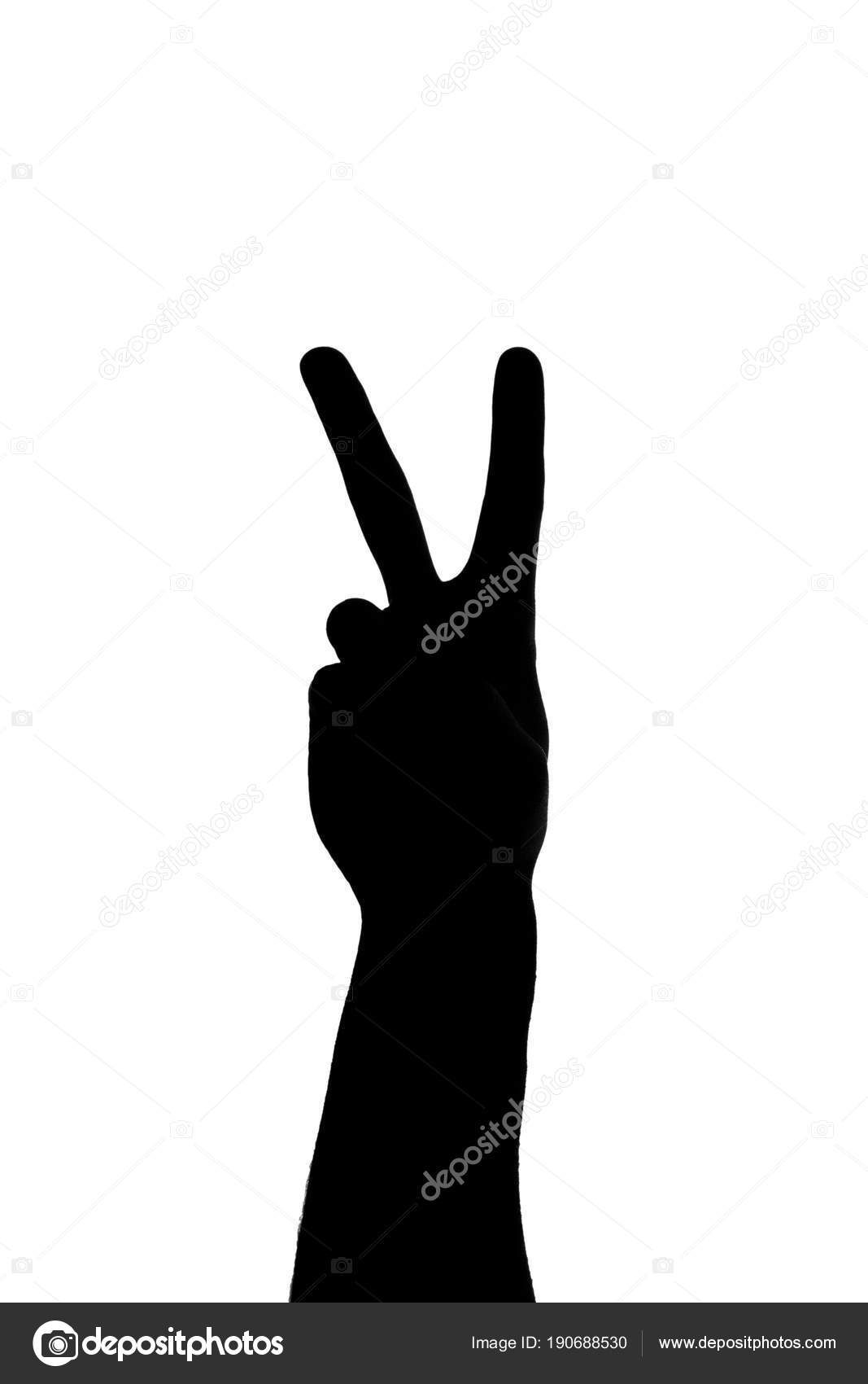 Peace Sign Silhouette Peace Sign Hand Silhouette Stock Photo C Jon2330 190688530