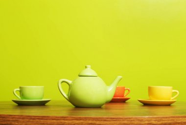 bir çay partisi küme tablo. 