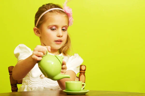 Teeparty Für Kleine Mädchen — Stockfoto