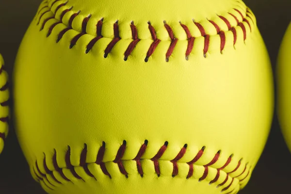 Fastpitch Softball Balls Background Close Ups — Stock Photo, Image