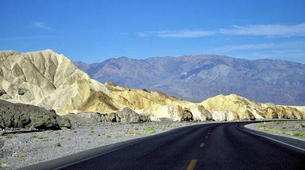 Wüstenautobahn Autobahn Der Nähe Des Death Valley Kalifornien — Stockfoto