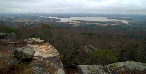 Widok Jezioro Weiss Góry Widokowej Pobliżu Leesburga Alabama — Zdjęcie stockowe