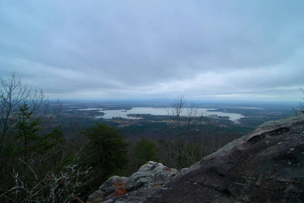 Uitzicht Weiss Lake Vanaf Lookout Mountain Bij Leesburg Alabama Stockfoto