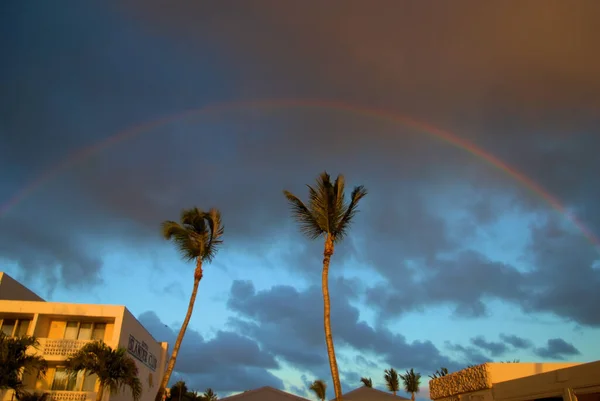 Tęcza Wyspy Sint Maarten Karaibach — Zdjęcie stockowe