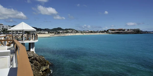 カリブ海のマホビーチからの眺めセント マーテン島 — ストック写真
