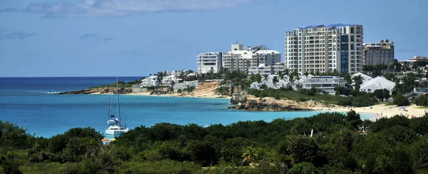 Utsikt Från Maho Beach Den Karibiska Sint Maarten — Stockfoto