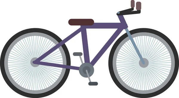 Ilustração Bicicleta Passeio Roxo Fundo Branco — Vetor de Stock