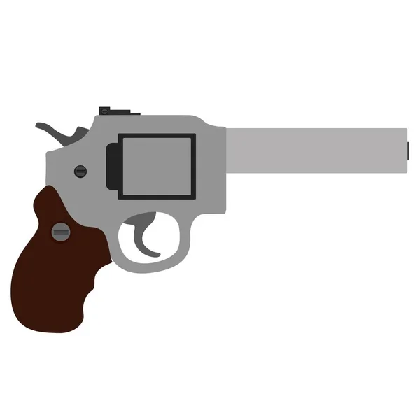 Illustration Revolver Isolé — Image vectorielle