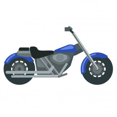 Beyaz arka plan üzerinde serin leylak motosiklet illüstrasyon