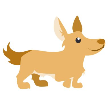 Küçük karikatür köpek doğurmak resimde beyaz arka plan ile