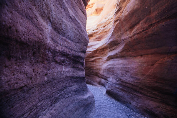 Red canyon  in the Israil and sun lights