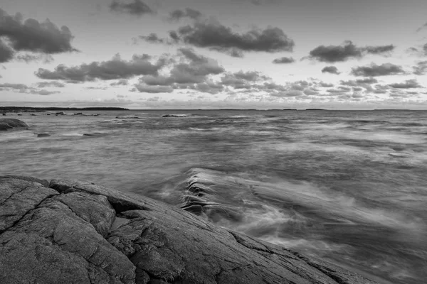 Black White Image Seascape Picture Taken Pori Finland — Stock Photo, Image