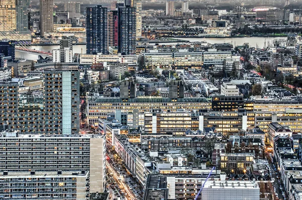 Rotterdam Hollanda Aralık 2017 View Wereldmuseum Dünya Müzesi Binası Alacakaranlıkta — Stok fotoğraf