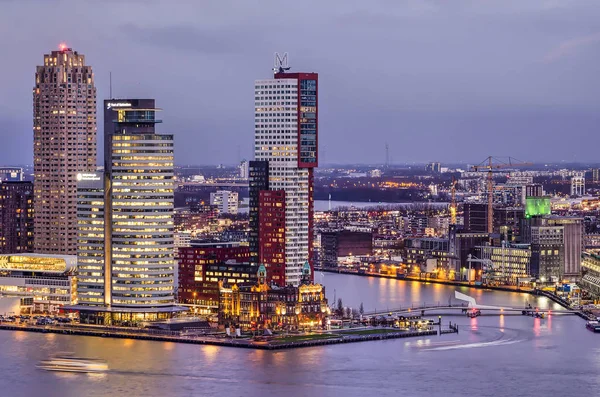 Rotterdam Hollanda Şubat 2018 Southbank Nieuwe Maas Nehri Nin Son — Stok fotoğraf