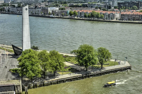 Rotterdam Nederland Juni 2017 Luchtfoto Van Boeg Monument Voor Nederlandse — Stockfoto