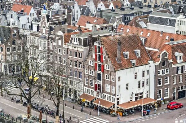 Ámsterdam Países Bajos Marzo 2018 Vista Aérea Una Manzana Con — Foto de Stock