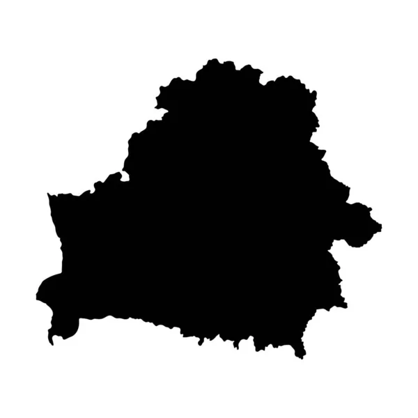 Vektor ilustrasi siluet hitam Belarus. Peta vektor. - Stok Vektor