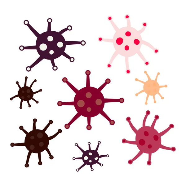 Conjunto vectorial de coronavirus. Ilustración vectorial . — Archivo Imágenes Vectoriales