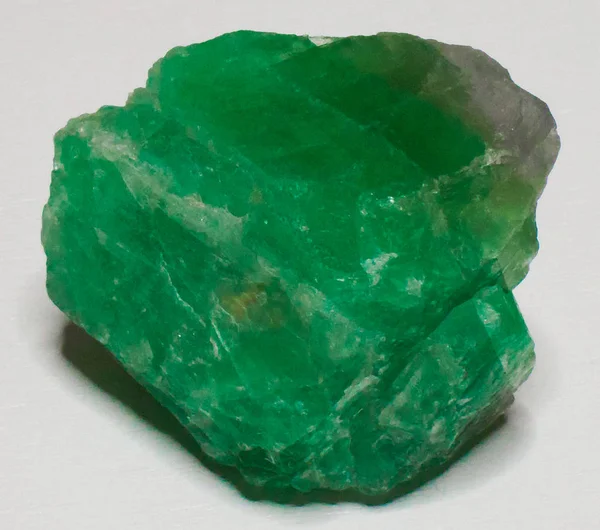 Fluoryt Zielony Kamień Kryształ Mineralny — Zdjęcie stockowe