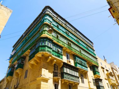 La Valletta tipik balkon, Malta