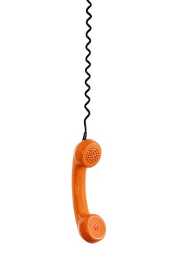 Eski cep telefonu beyaz arka plan üzerinde izole yakın çekim fotoğraf