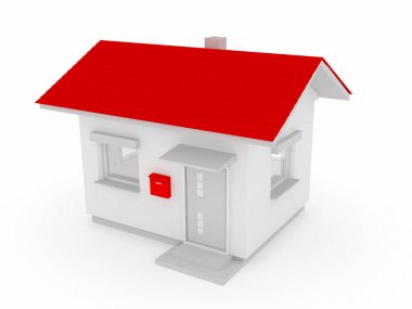 Kırmızı çatılı evi yakın çekim fotoğraf