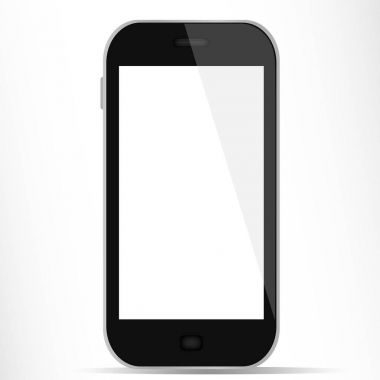 Beyaz ekran ile genel akıllı telefon