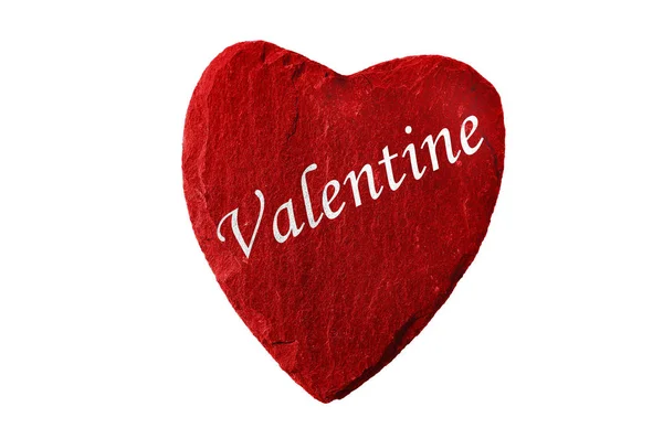 Corazón Rojo Con Escritura San Valentín — Foto de Stock