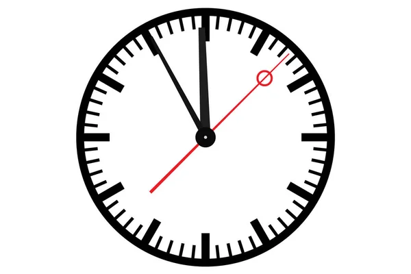 Station Clock Showing Five Minutes Twelve — Zdjęcie stockowe