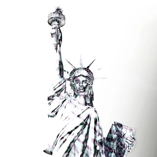 Digitale Weergave Van Statue Liberty — Stockfoto