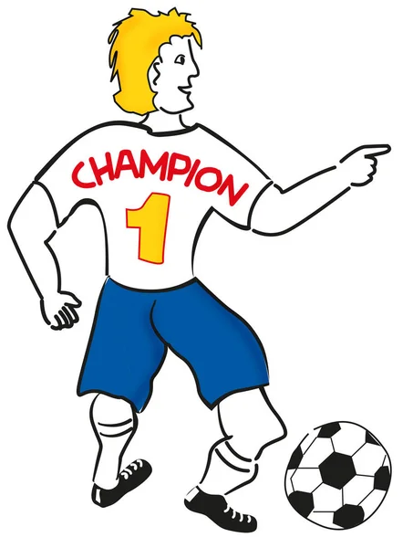 Goalgetter Concept Color Illustration — Stock Photo, Image