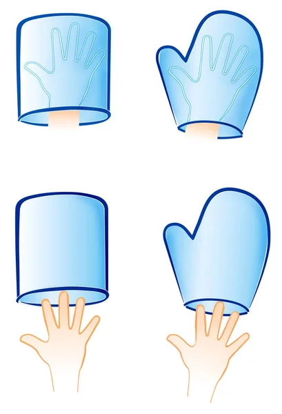 Rękawice Ochronne Zabezpieczające Przed Tematu Ilustracja Kolor — Zdjęcie stockowe
