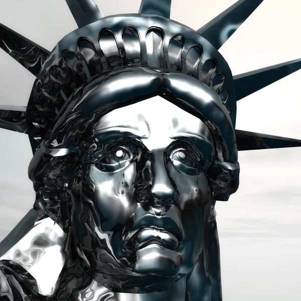 Ψηφιακή Απόδοση Του Αγάλματος Της Ελευθερίας — Φωτογραφία Αρχείου