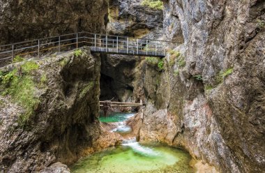 Almbachklamm Berchtesgaden Doğa Panoraması 'nda
