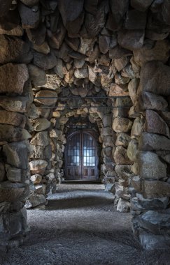 Tünel kayalarda yakın çekim fotoğraf