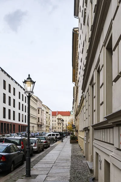 Foto Lanterna Old Street Fundo Céu Azul — Fotografia de Stock