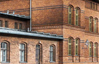 Eski fabrika yakın çekim yukarı