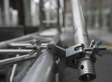 Vidalı teknoloji inşaat yakın çekim fotoğraf