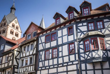 Half-Timbered evinin yakın çekim fotoğraf