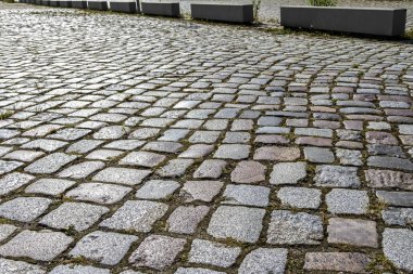 Fotoğraf tuğla yol, yaz saati