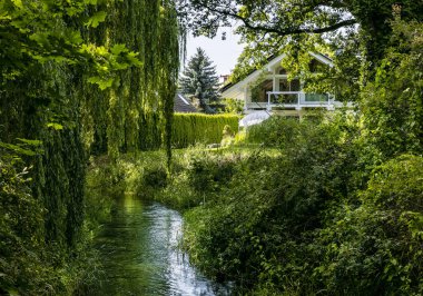 mavi nehir, Almanya ile güzel Potsdam şehrinin fotoğraf